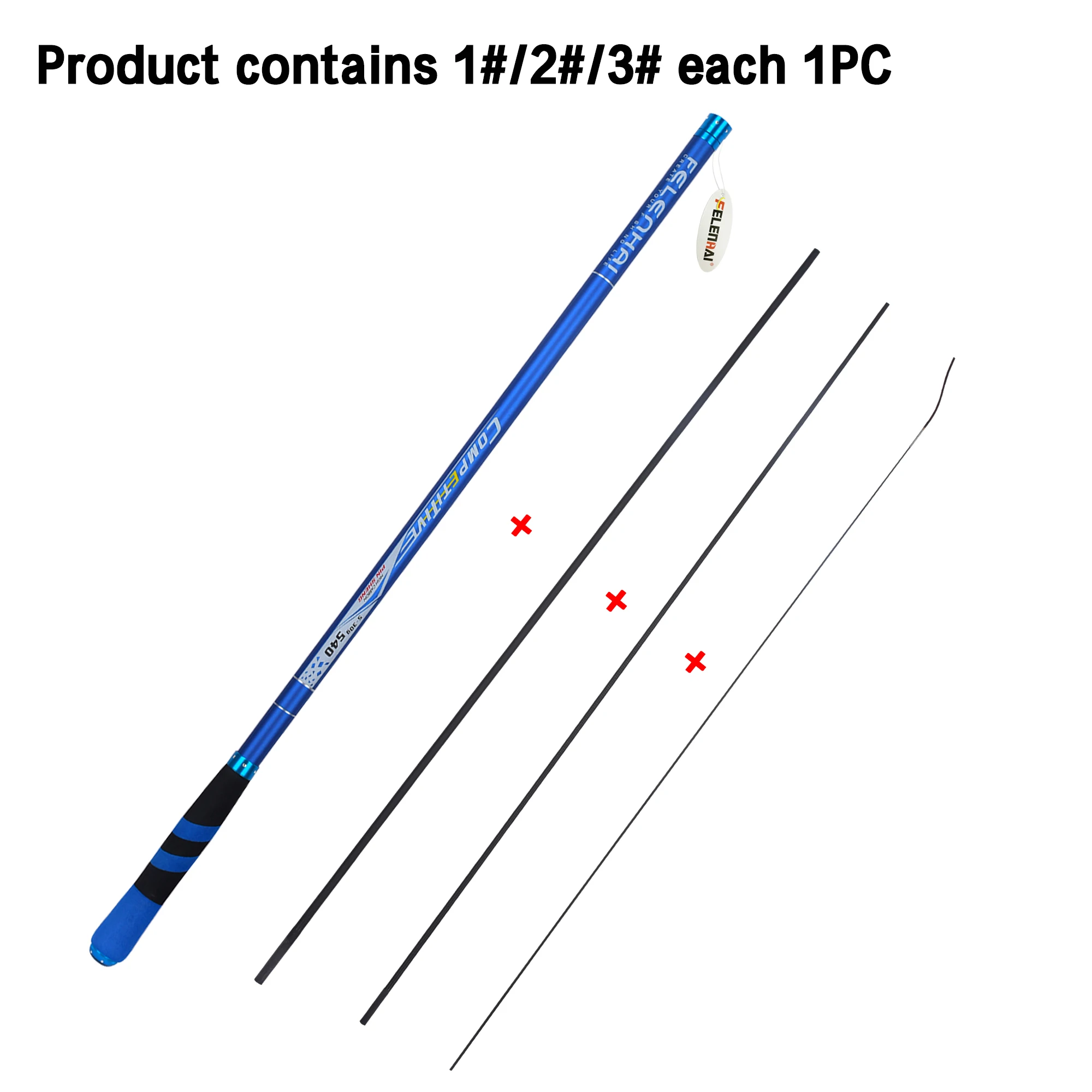 FELENHAI-caña de pescar telescópica de fibra de carbono, ultraligera, superviaje, 5-30g, 3,6, 4,5, 5,4, 6,0 M, 30T - imagen 3