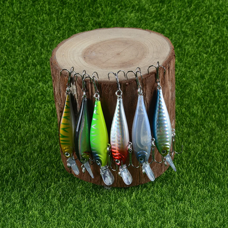 Señuelo de Pesca de 7,5 cm/6g, señuelo de pececillos de calidad, ojos 3D, cebo duro de plástico, plantilla Artificial, Wobblers, Crankbait, novedad - imagen 4