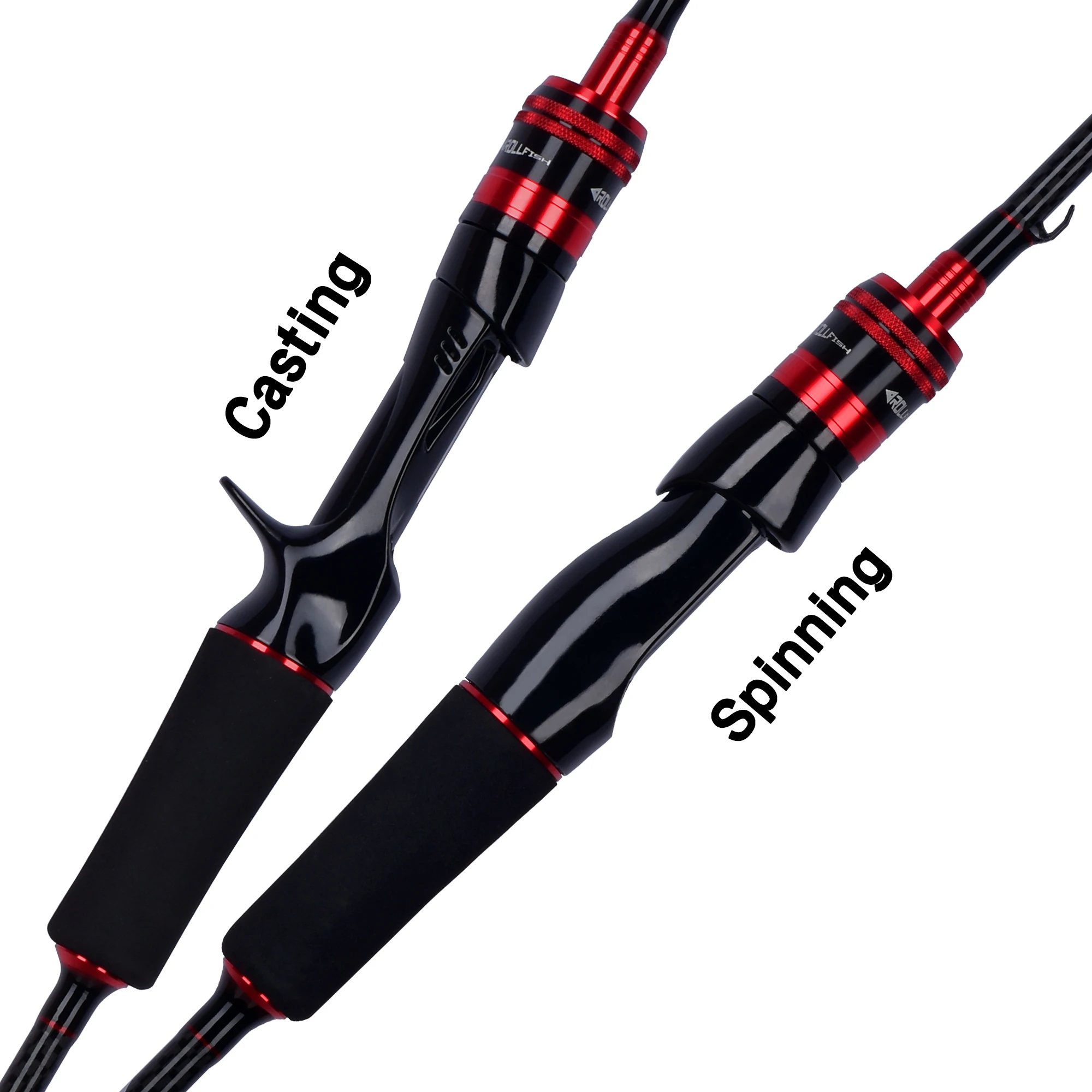 BIUTIFU-caña de pescar giratoria de fundición de señuelo, 1,68/1,8/2,1 m, 30T, cebo de carbono de 2 secciones, 4-35g, L/M/MH, Baitcasting, Surf, poste rápido - imagen 4