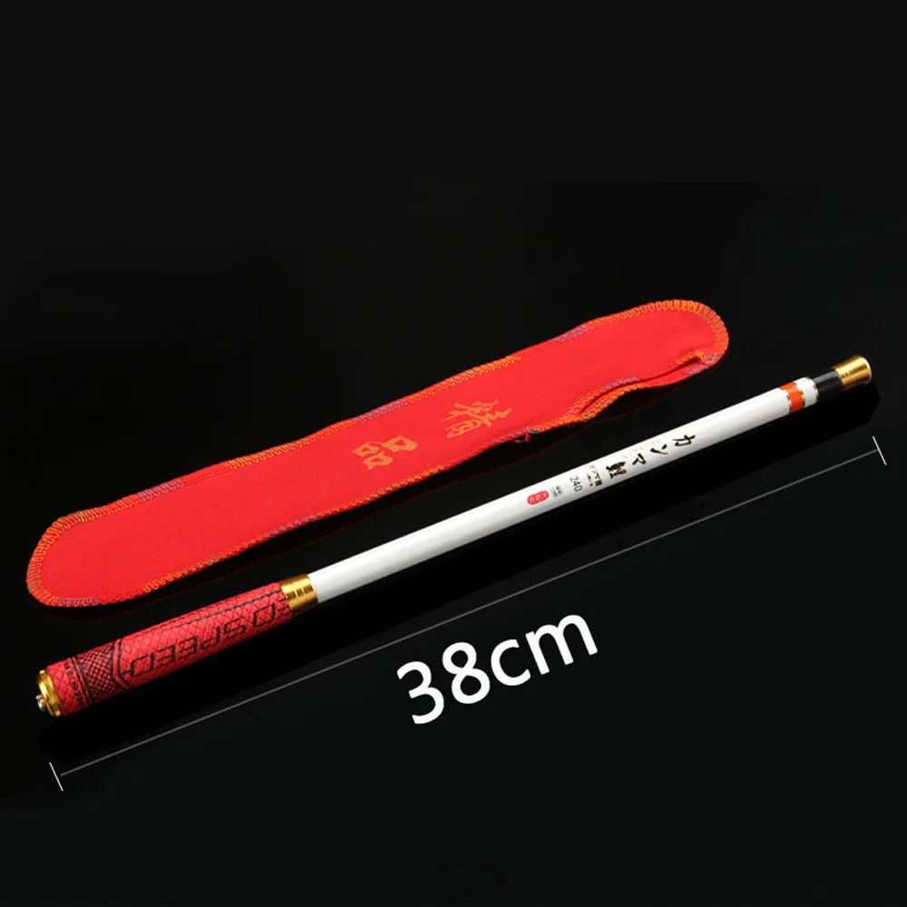Kit de caña de pescar telescópica de fibra de carbono, accesorio ultraligero para pescar carpa, 38cm de longitud, de viaje, 1,5-5,4 metros - imagen 4