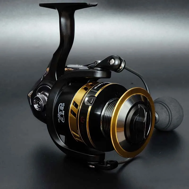 Carrete de pesca 2021 nuevo 13 + 1BB 5,5: 1, carrete giratorio de alta velocidad, mango de Metal, carrete de Metal, carretes Baitcast, carretes de señuelo para alimentador de carpa - imagen 5