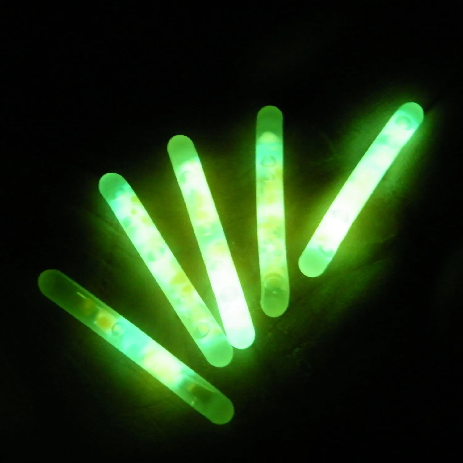 Barra de luz flotante de pesca luminosa, tubo de luces fluorescentes verdes, varita de brillo, accesorios de flotador de pesca, 7,5x75mm, 50 bolsas por caja - imagen 2