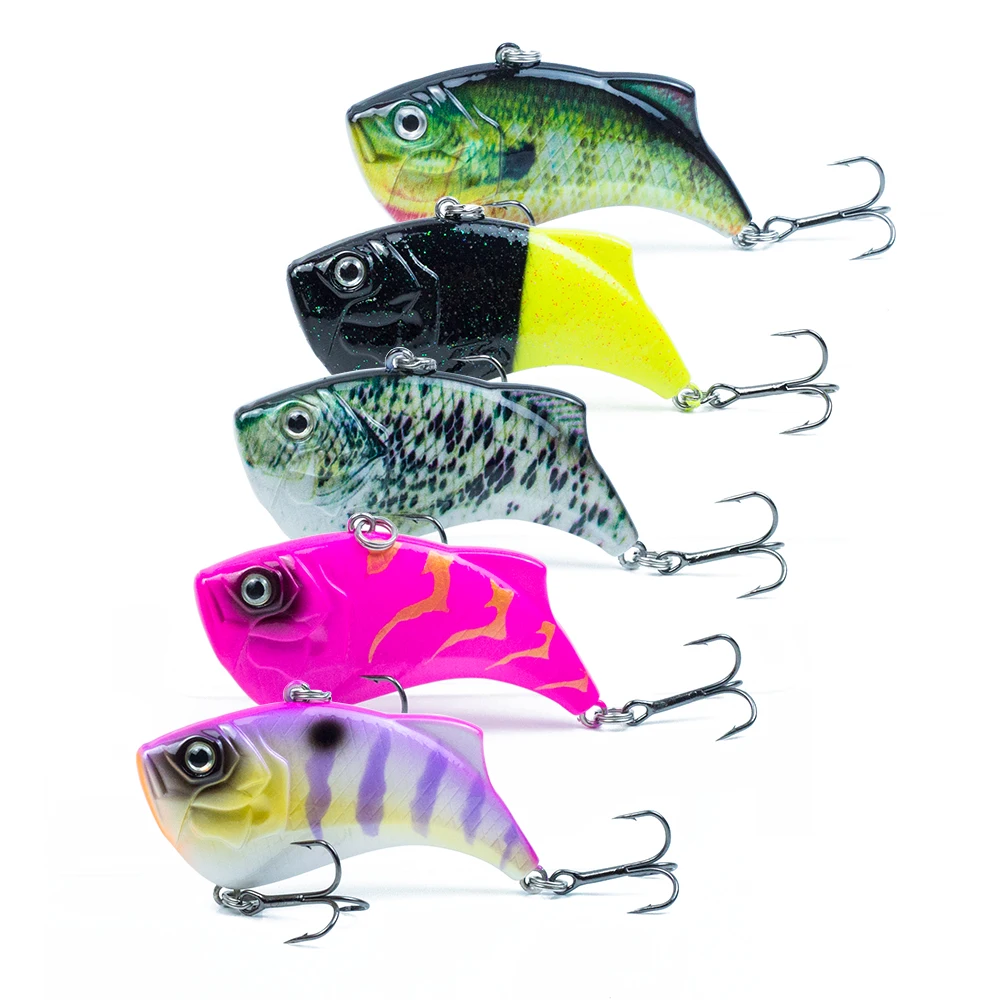 Hanlin-señuelo de pesca de 6,5 cm/14,5g, Popular Vib Crankbait, cebo de pesca de alta calidad, hundimiento lento, Lucio, trucha Wobbler - imagen 3