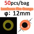 50 piezas de 12 mm, naranja fuego