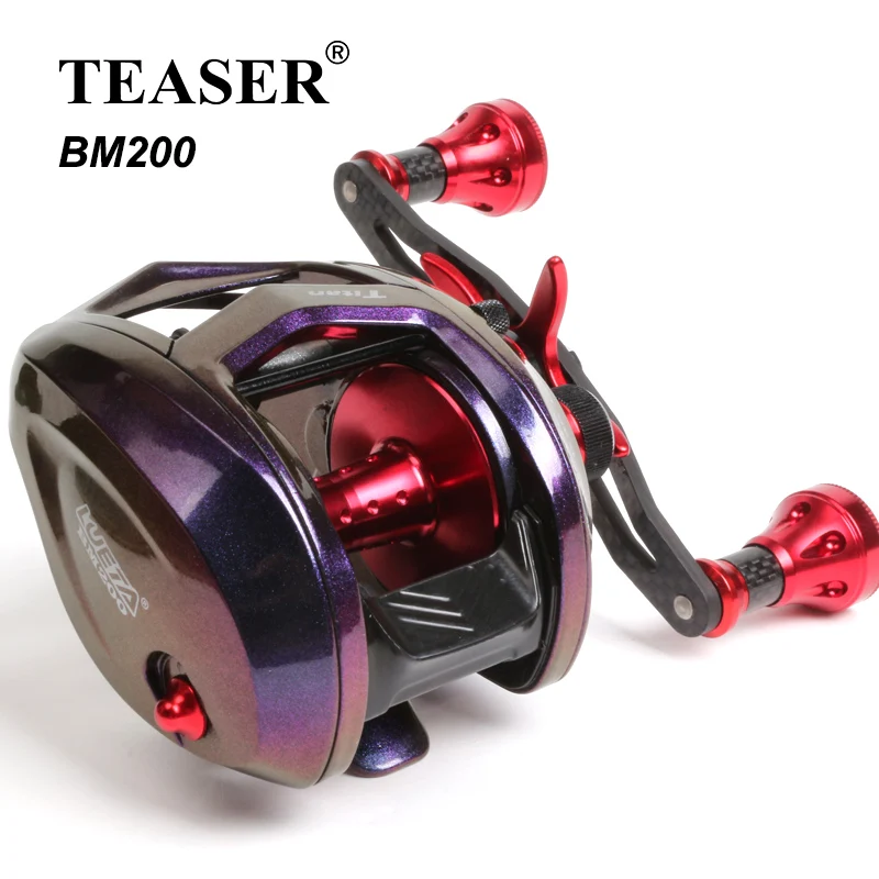 TEASER Carrete Jigging Paso Lento 7.1:1 Aluminio 11+1BB Arrastre Fibra