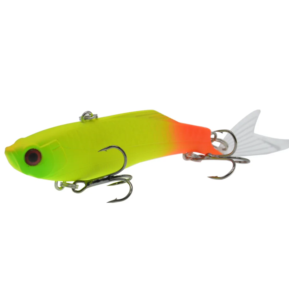 Señuelo de pesca vib, cebo duro de cola transparente de 23g, cebos artificiales con vibración, aparejos de pesca transparentes, novedad - imagen 4