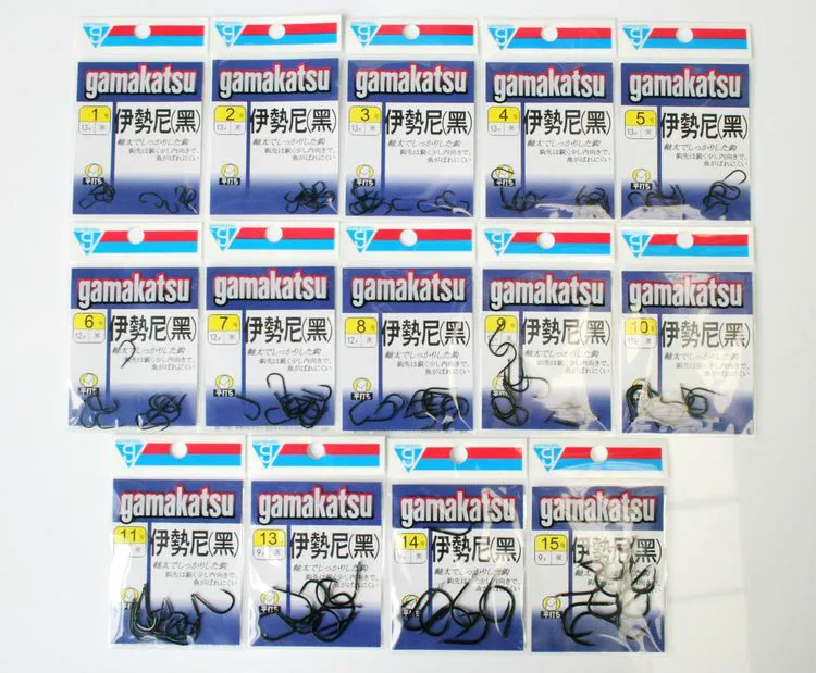 Anzuelos japoneses Gamakatsu, anzuelos negros de púas ISEAMA, anzuelos de acero de alto carbono, anzuelos afilados súper portátiles, anzuelos de pesca de carpa anticorrosión - imagen 3