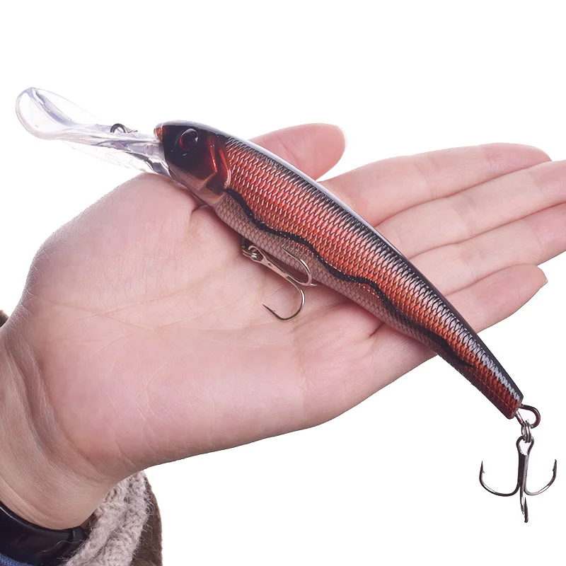 WDAIREN-señuelo duro de Pesca de Japón, cebo duro Artificial de plástico para buceo profundo, Wobblers, pececillos, 160mm, 28g, ojos 3D, Crankbait, Swimbait - imagen 5