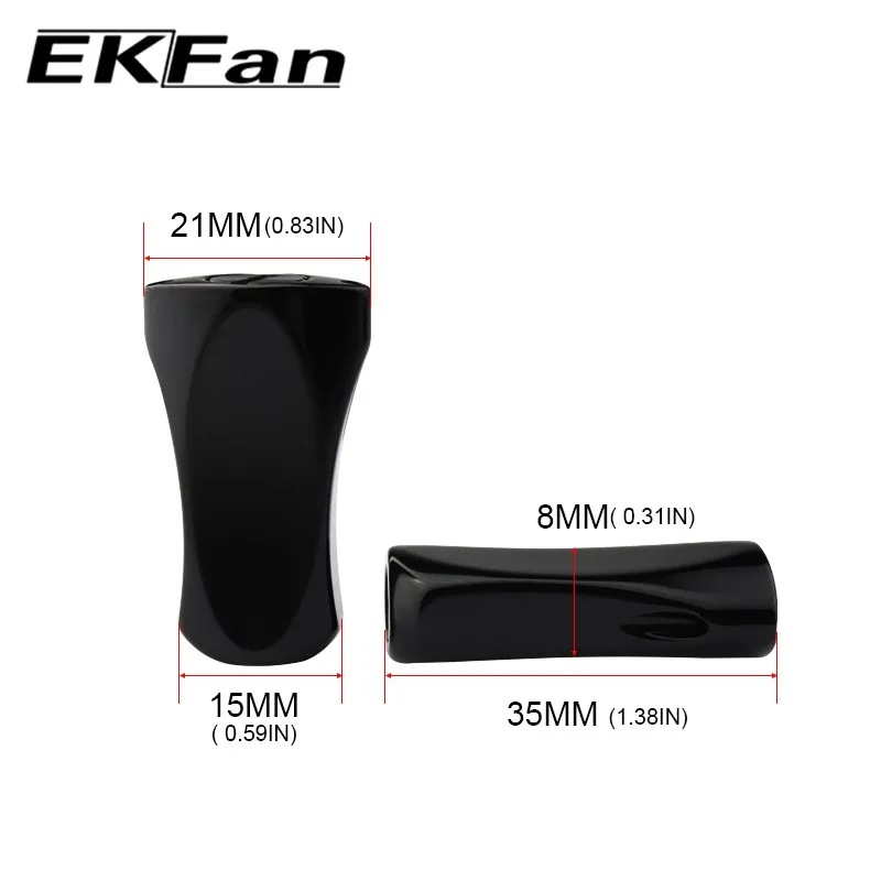 EKFan-perillas de mango de carrete de pesca, 2 piezas, para carretes de pesca Baitcasting, pieza de componente, accesorio de equipo de aparejos de pesca - imagen 5