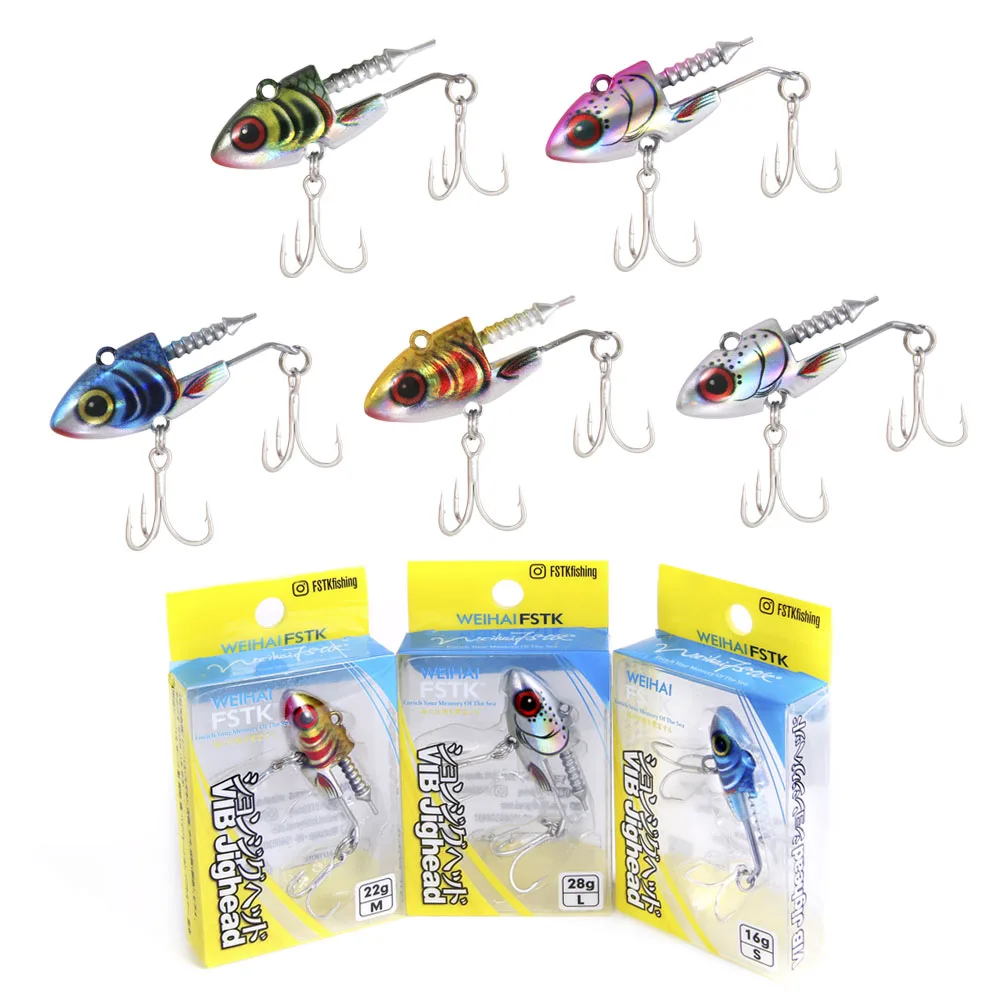 FSTK-señuelo suave con vibración, anzuelos con cabeza de anzuelo, cebo Artificial de 16g22g28g para perca, Lucio, pesca de lubina, cebo de silicona de mar para pesca - imagen 5