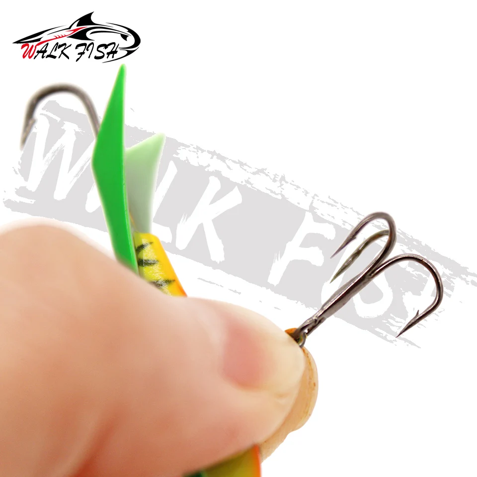 WALK FISH-anzuelo de hielo de calidad para invierno, señuelo de pesca Artificial, 6cm, 9g, Lucio, percha, 1 Uds. - imagen 5