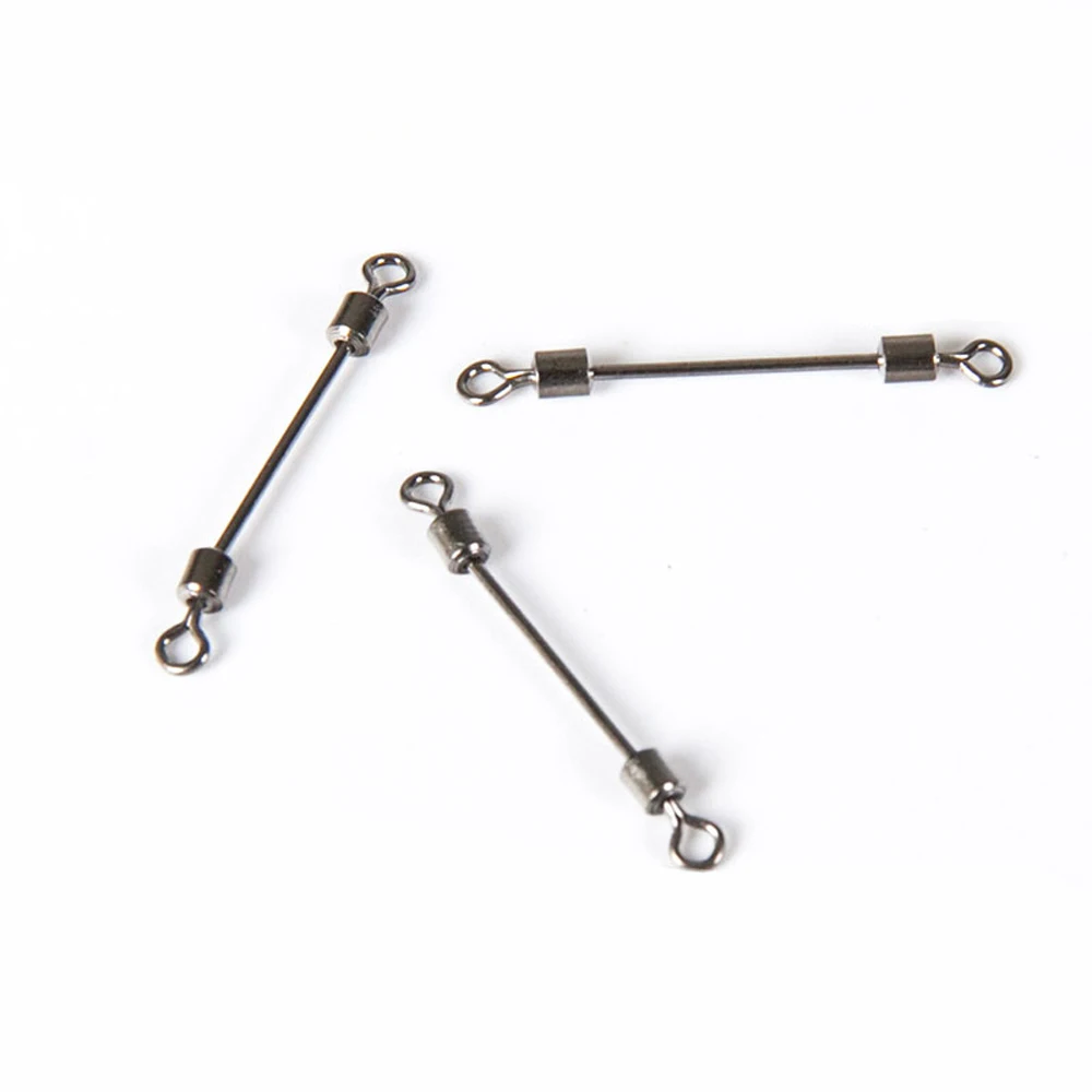 100 Uds conector de pesca largo giratorios conectores de rodamiento de barril anillo sólido de plomo accesorios de aparejos de pesca de acero inoxidable herramientas - imagen 5