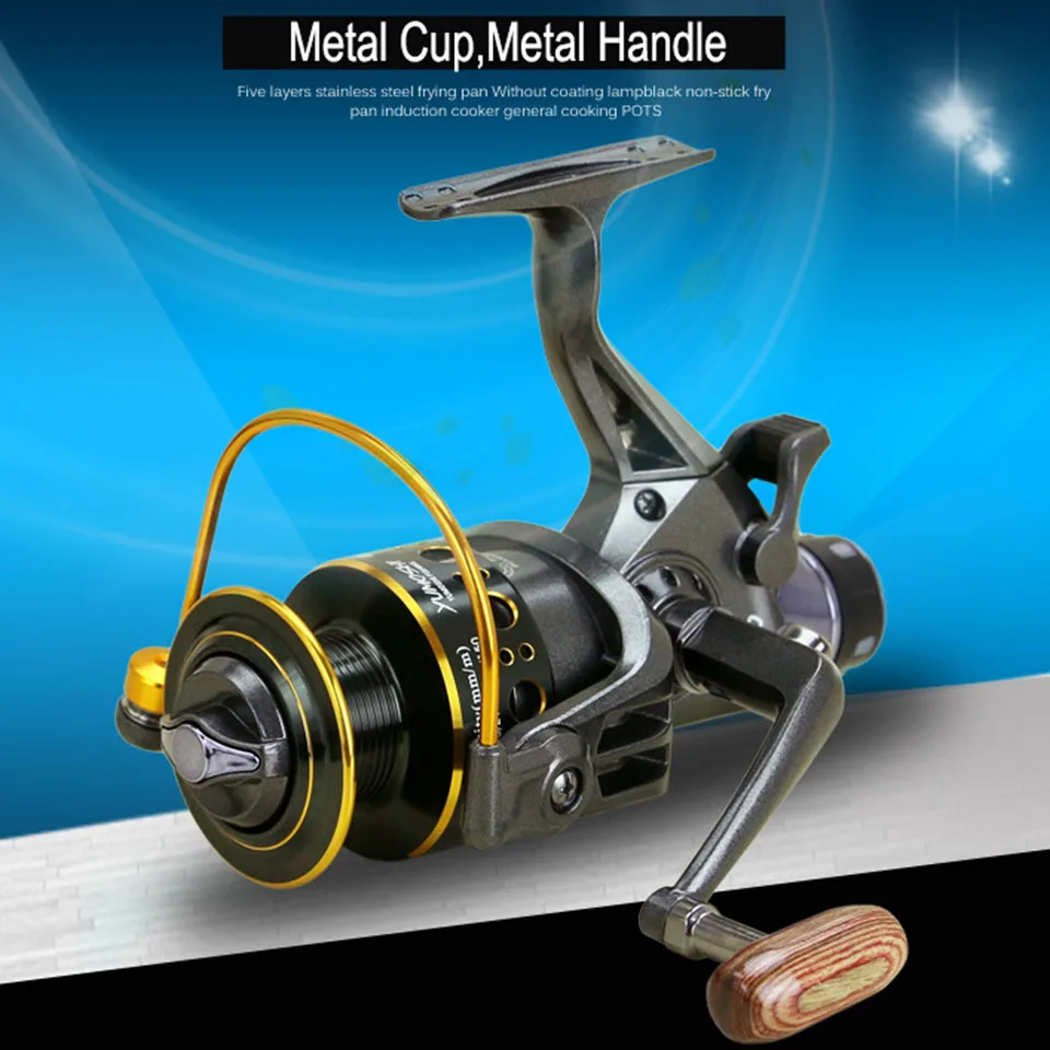 Carretes de pesca mg30-60, sistema de freno doble 10 + 1, alimentador de pesca súper fuerte, carrete giratorio, nuevo - imagen 5