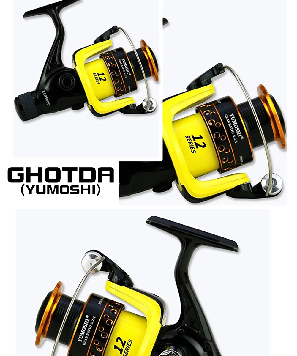 ¡Experimenta la emoción de la pesca con el carrete de hilado Ghotda (YUMOSH) 12!