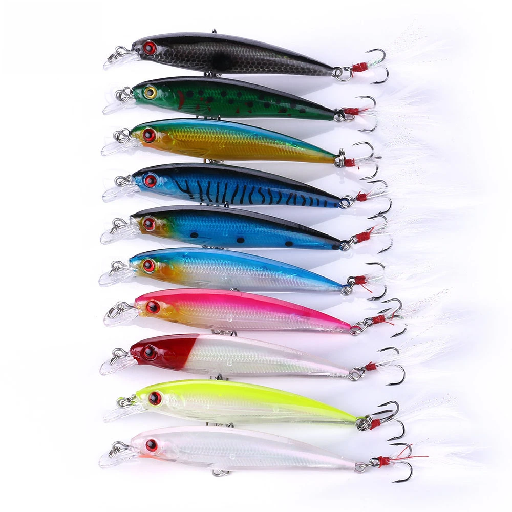 Señuelo de Pesca de MiNuo láser, 9CM, 8G, anzuelos de Pesca, aparejos Wobbler, manivela, cebo duro Artificial, aparejos de Pesca Swimbait, 1 ud. - imagen 3