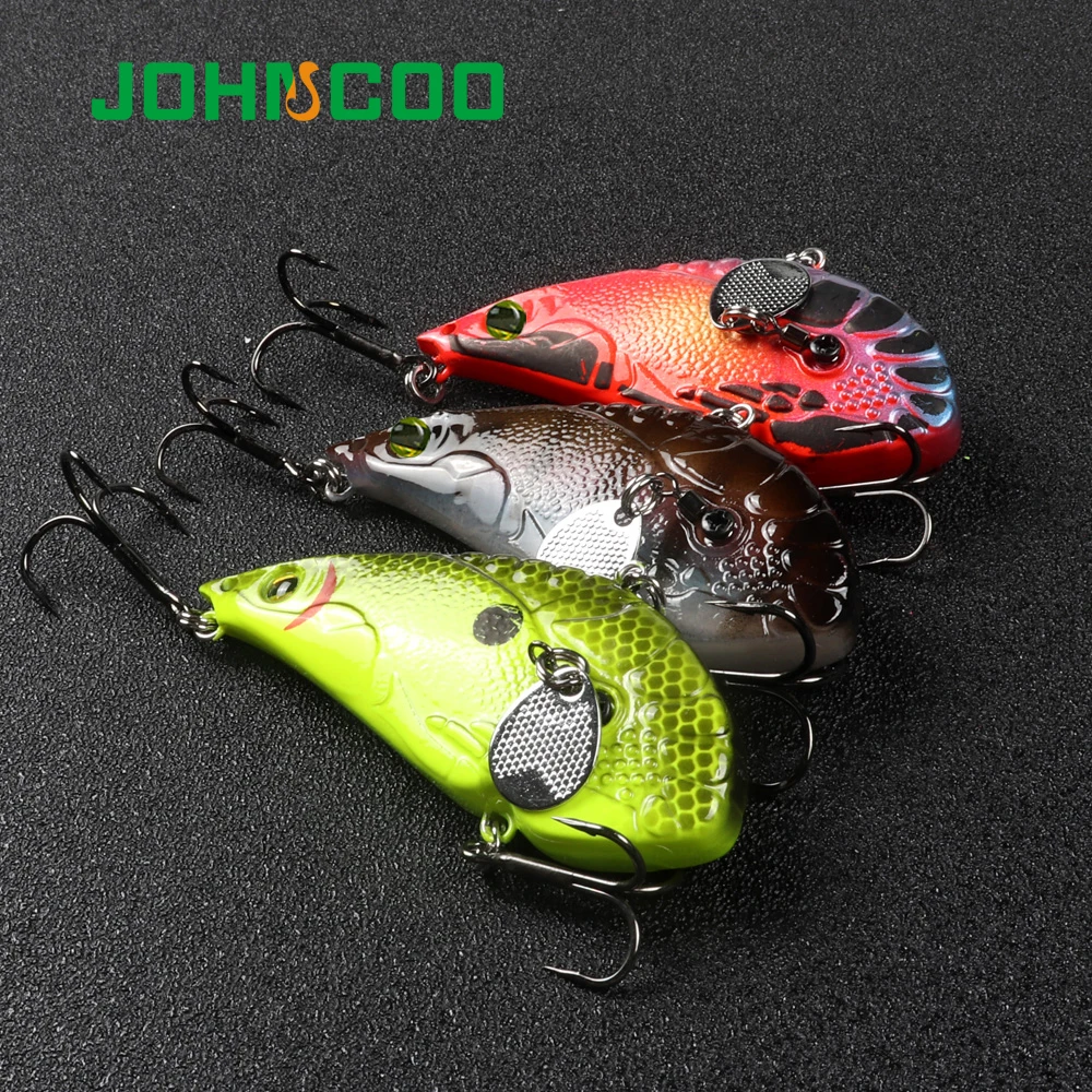 Señuelo de pesca con vibración que se hunde 65mm 17,5g, cebo Artificial de plástico duro VIB para pesca en hielo de invierno, aparejo de cebo - imagen 2