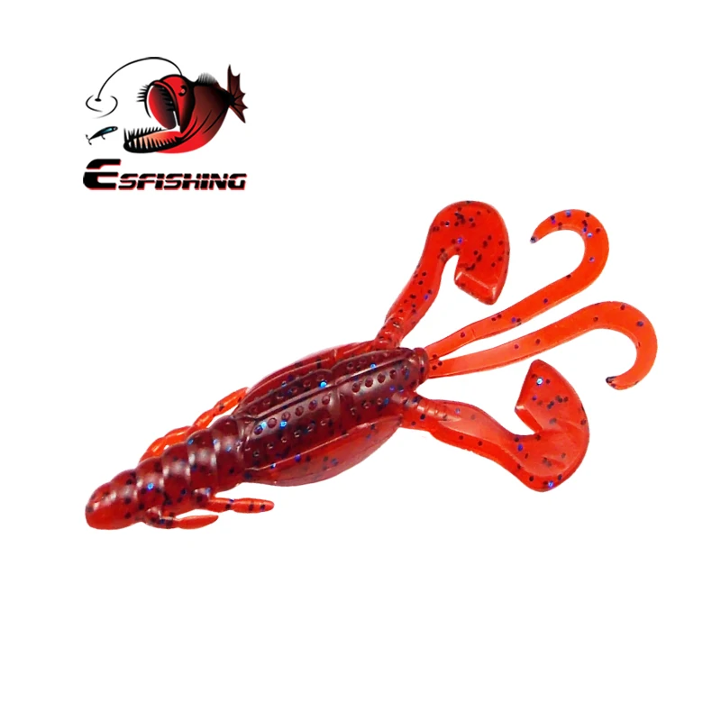 ESFISHING-cebo de silicona suave, tentáculos enormes, Craw, 90mm, simulación de Iscas, señuelo Artificial, aparejos de pesca de mar que se hunden con sales - imagen 2