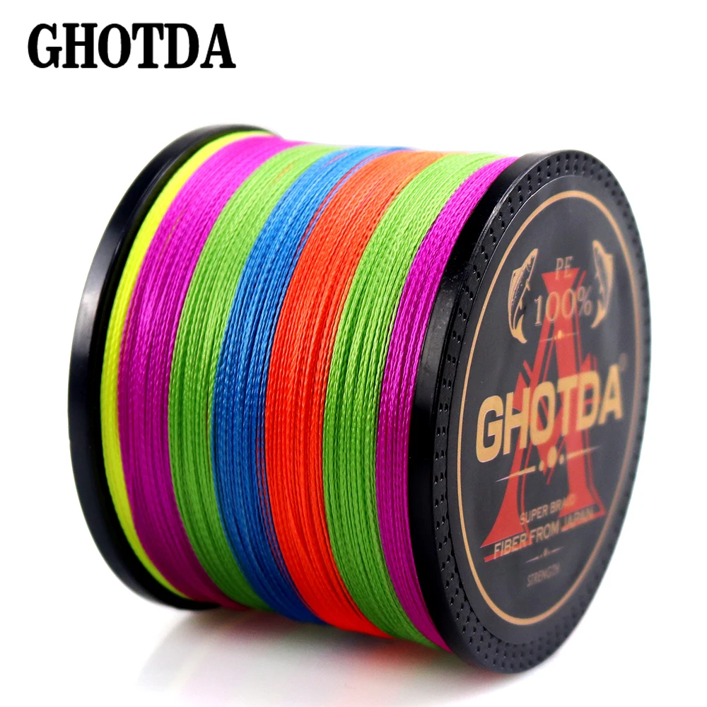 GHOTDA-sedal de pesca trenzado de PE, 9 hebras, 8 hebras, 4 hebras, 1000M, 500M, 300M, tejido superfuerte para pesca en agua dulce/salada - imagen 5