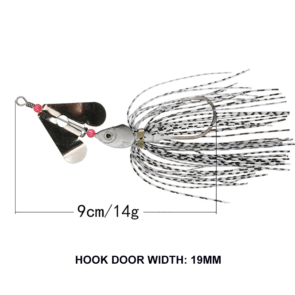 WALK FISH-señuelo de pesca giratorio de Metal, cebo duro de 90mm/14g, Wobbler, aparejo de cuchara Artificial, 1 unidad - imagen 4