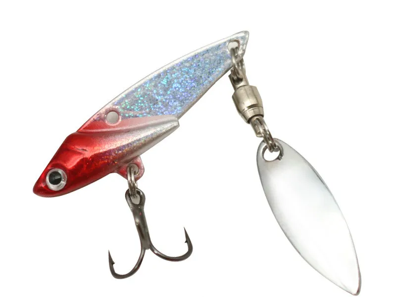 Señuelo de pesca vib rotación cucharas 3,5g 7g vibración de fundición larga Spinner plomo cobre Artificial señuelos de Metal 1 pieza venta - imagen 3