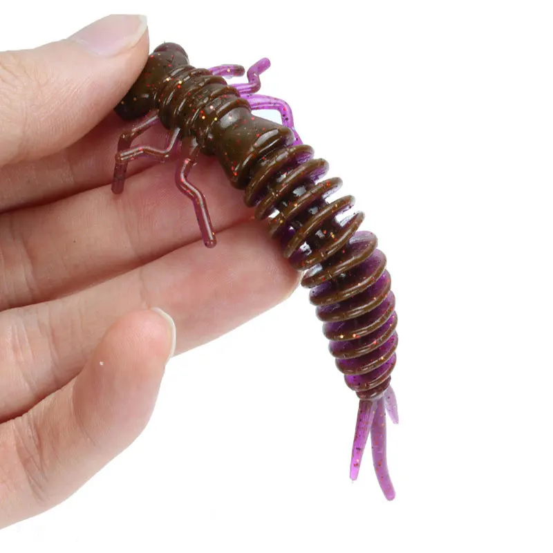 JYJ-señuelo blando Larva 55mm 75mm 100mm, gusano, Leurre Peche Jigging, aparejos de pesca, señuelo suave para pesca, nuevo - imagen 5