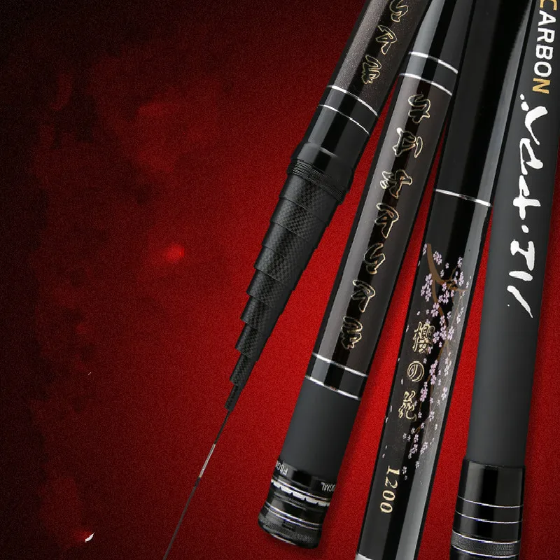 Caña de pescar ultraligera, caña telescópica de sección larga, superdura, 8/9/10/11/12/13/15/16 M, Taiwán - imagen 4