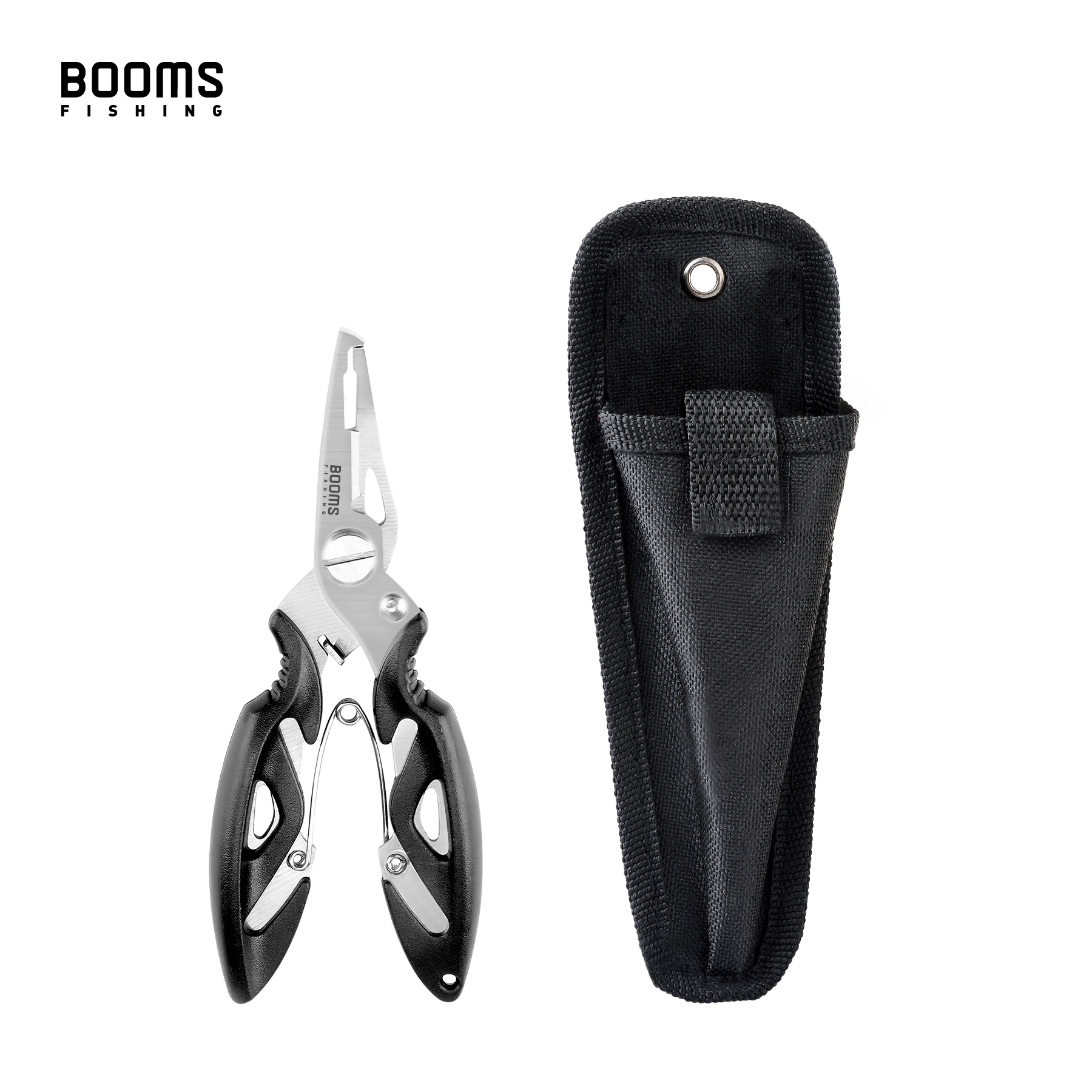 Booms-Alicates de pesca H02, herramientas multifunción, accesorios, tijeras de acero inoxidable, removedor de anzuelos de pescado, cortador de señuelos de línea trenzada