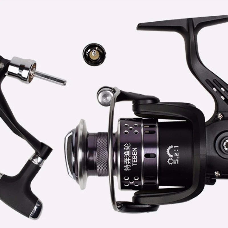 Teben-Rueda de línea de pesca, carretes de pesca de Metal, rodamiento de acero inoxidable, rueda giratoria, rueda de fundición anticorrosión - imagen 5