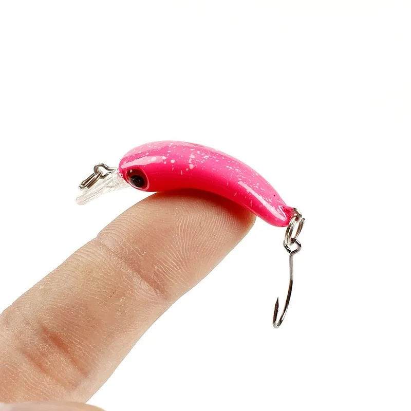 Mini Minnow Wobblers anzuelos triangulares peces Popper aparejos de lubina 3,7 cm/1,5g Señuelos de pesca Crankbait cebo de plástico duro