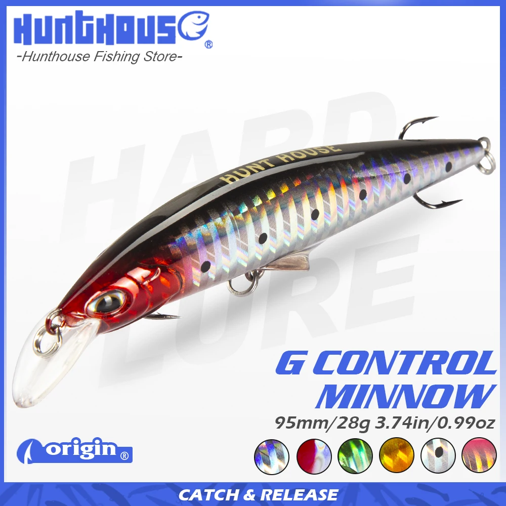 Hunthouse G-control Minnow hundimiento señuelo de pesca 95/120mm 28/41g Artificial Swimbait Leurre Pescar G-control Minnow Jerkbaits - imagen 2