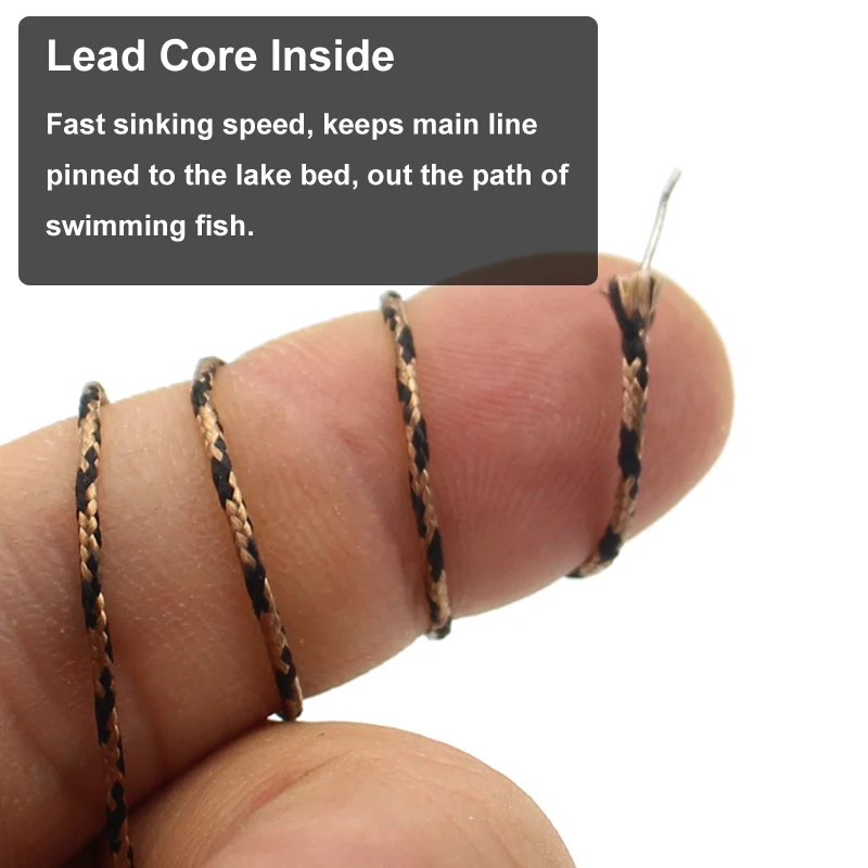 Leadcore 12 de carpa – Hundimiento rápido con camuflaje - imagen 3