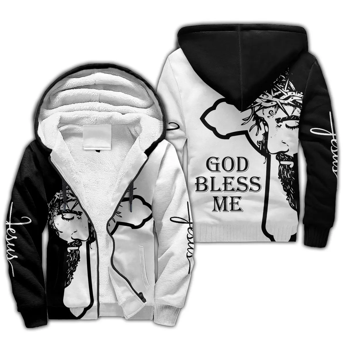 Sudadera con capucha 3D Jesús Caballeros Templarios – JH02 - imagen 4