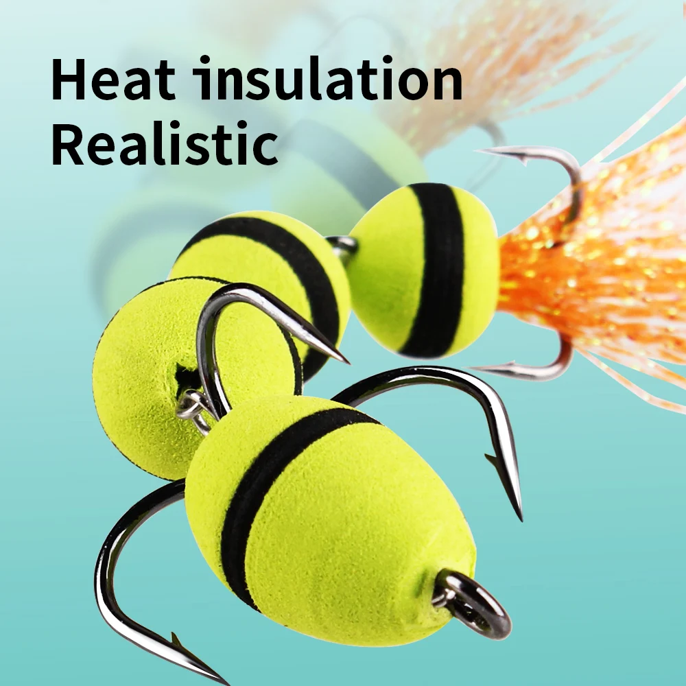 FISH KING nueva mandula gran oferta señuelo de Pesca señuelos blandos cebo de espuma Swimbait Wobbler Bass Pike señuelo insecto cebos artificiales Pesca - imagen 3