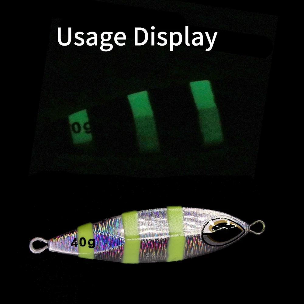 Pegatinas luminosas para Señuelos de Pesca, Material adhesivo de Metal duro para pesca en el mar, 20x10cm, 10 piezas - imagen 5