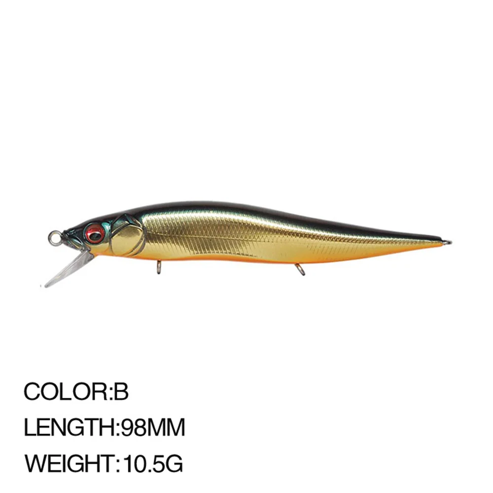 Señuelo de pesca Wobblers de 98mm y 10,5g, cebo duro Artificial para lubina, lucio y trucha, 1 unidad - imagen 5