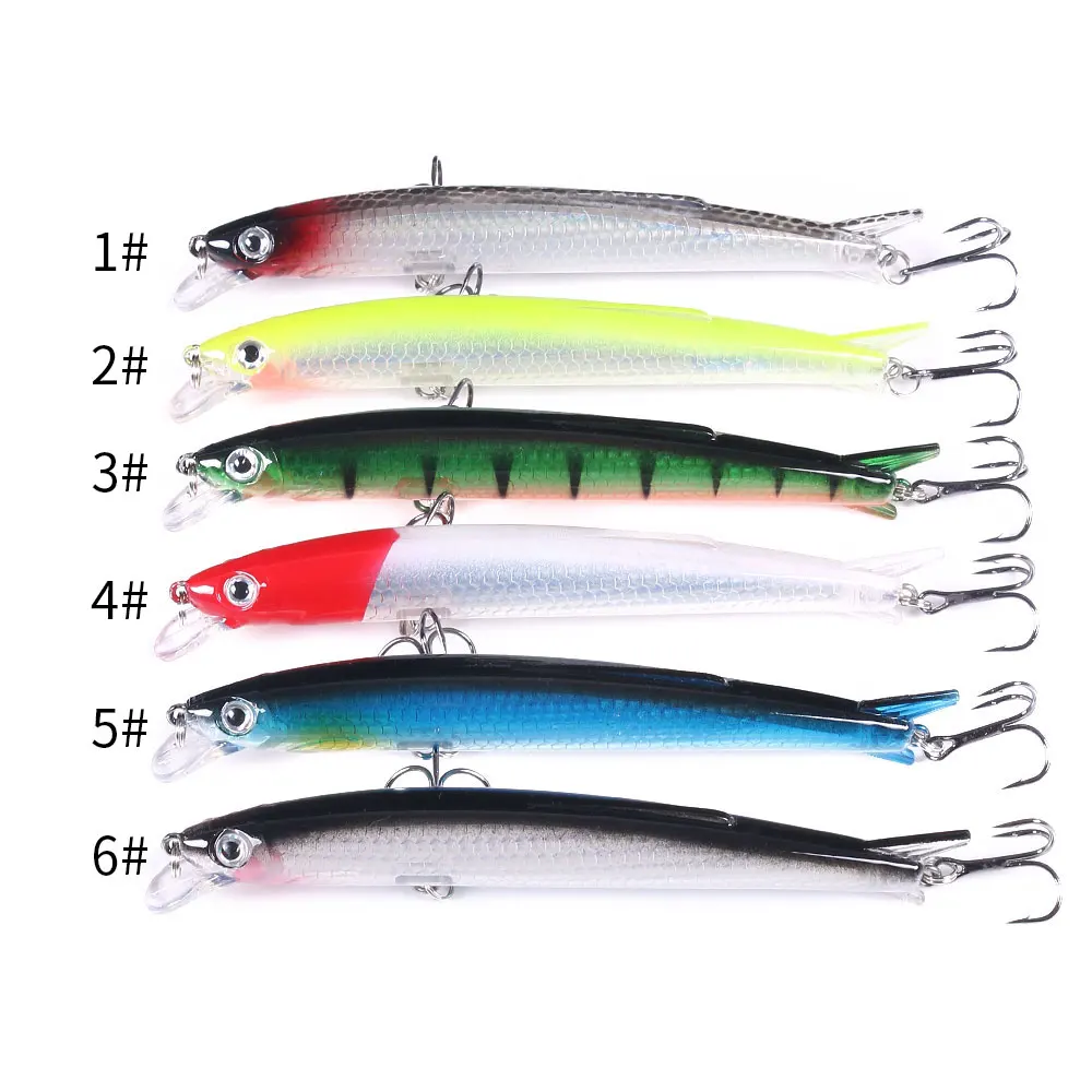 Señuelos de Pesca de pececillos láser, 12cm, 10,5g, cebo duro, ojos 3D, Crankbait, Wobblers de tiro largo, aparejos de pesca de buceo, 0,2-0,8 m - imagen 3