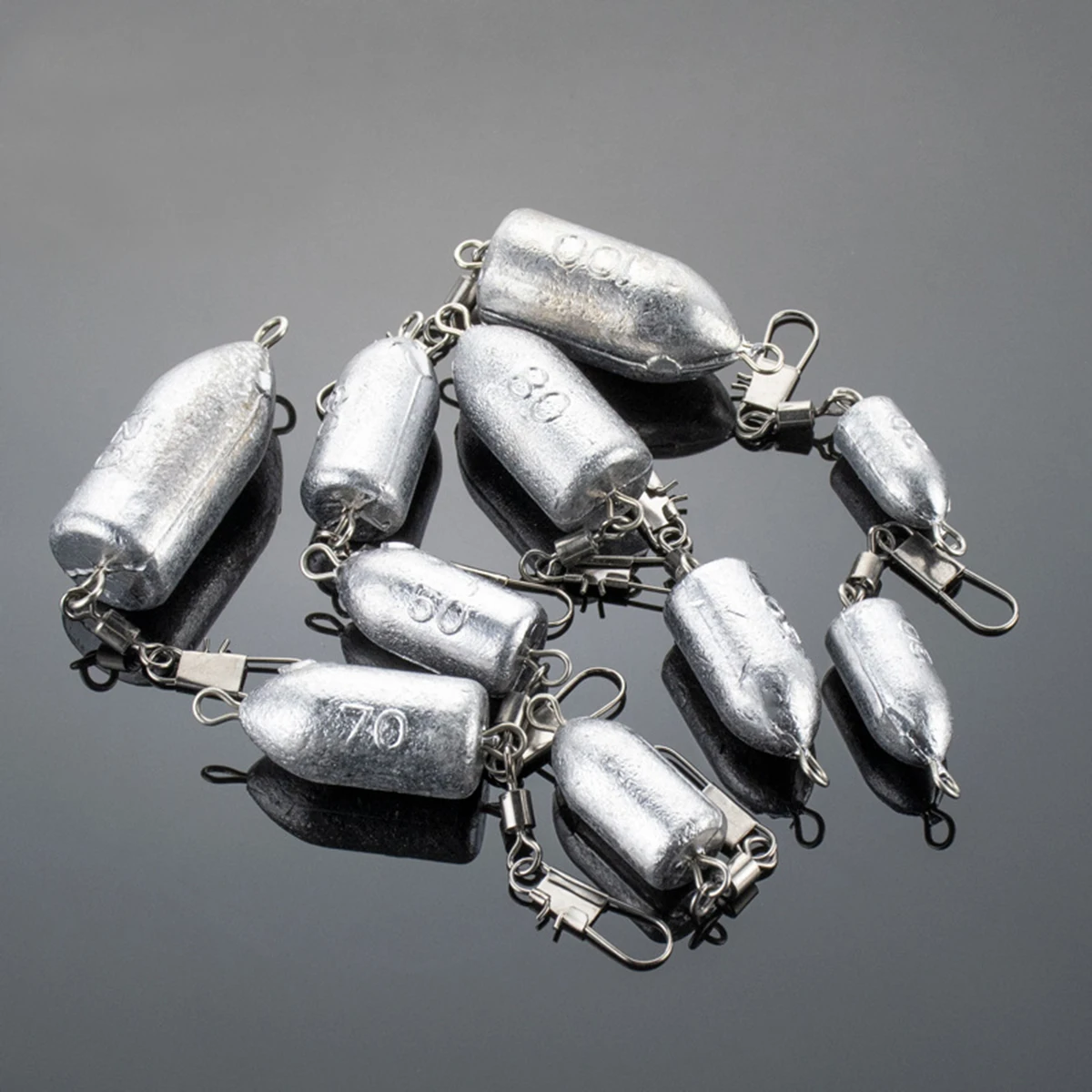 Plomos de pesca piezas, 10g-100g, banda de gotitas de agua, plomo, plomo, hilo para caña de pescar - imagen 4