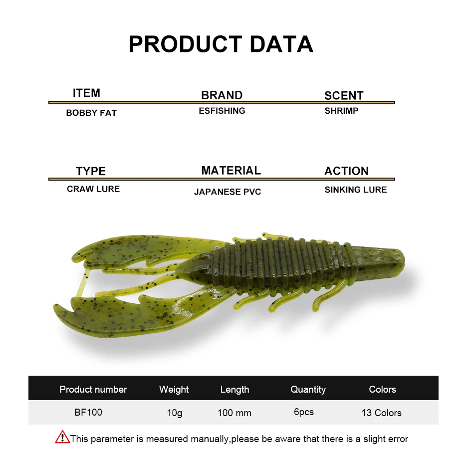 ESFISHING-señuelo de Pesca profesional, cebo blando, 6 piezas, 100mm, 10g, venta al por mayor - imagen 5