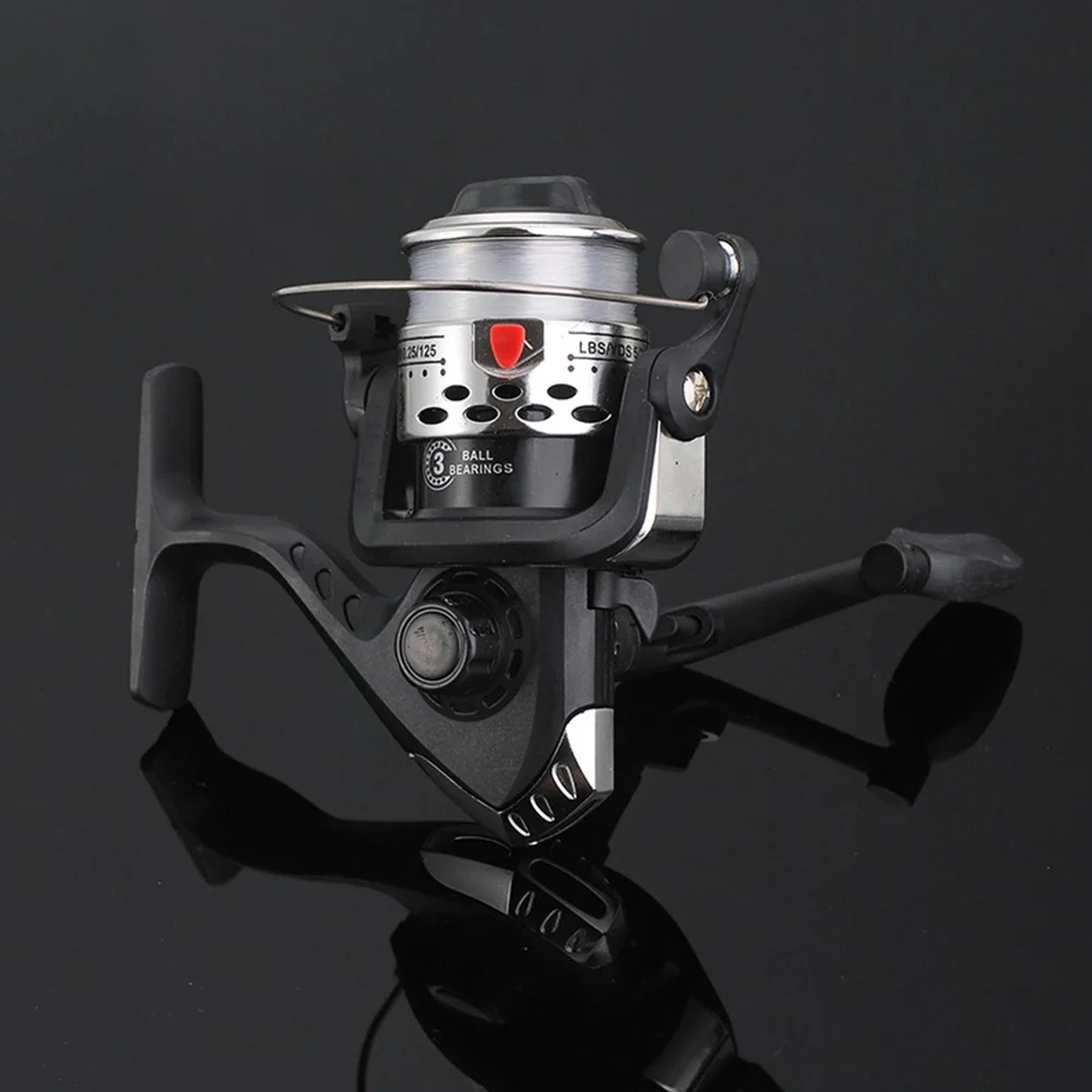 Carretes de pesca giratorios con cuerpo de aluminio, herramienta de pesca con línea de varilla de cobre, con Ratio G 5,2: 1, X164G - imagen 4