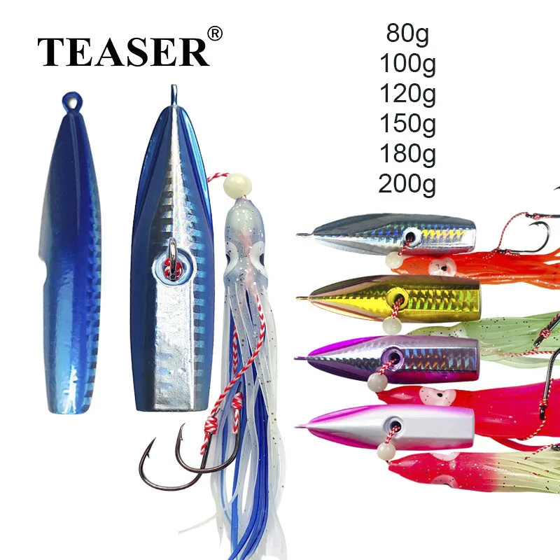 TEASER-señuelo de pesca de hundimiento lento, J49, 120g, 150g, 180g, 200g, Inchiku - imagen 2