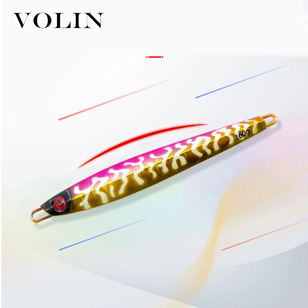 VOLIN-cebo de pesca Jigging Matel, cebo duro de mar con láser Artificial, aparejos de pesca de alta calidad, 160g, 200g, 1 ud., nuevo - imagen 3