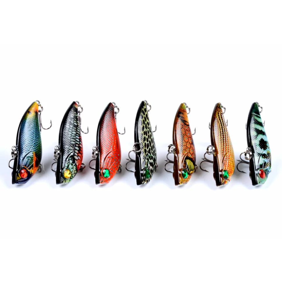 Señuelo de pesca de 58mm y 13g, Wobblers, Crank ratling Jerkbait, Vibe Vibration, Bionic Fake Luya, Set de señuelos para Bass Crankbait, 7 Uds. - imagen 3
