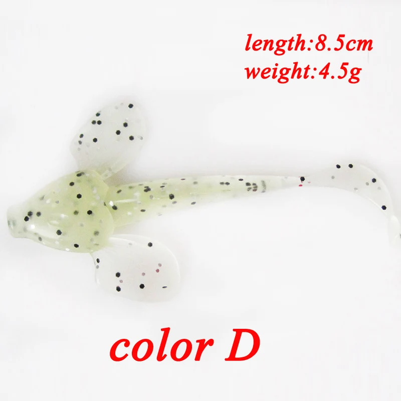 POETRYYI-señuelo suave de pesca, 4,5g, 85mm, 1 ud./lote, Swimbait, conjunto de gusanos de cola, cebos de pesca para agua salada/dulce - imagen 5