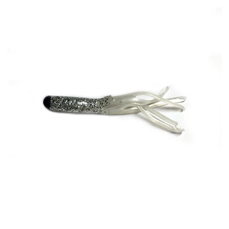 Señuelos tubulares de silicona Artificial, cebos blandos multicolor, 5cm/0,6g, para Barba, Wobblers, aparejos de pesca de carpa, 20 unidades por lote - imagen 5