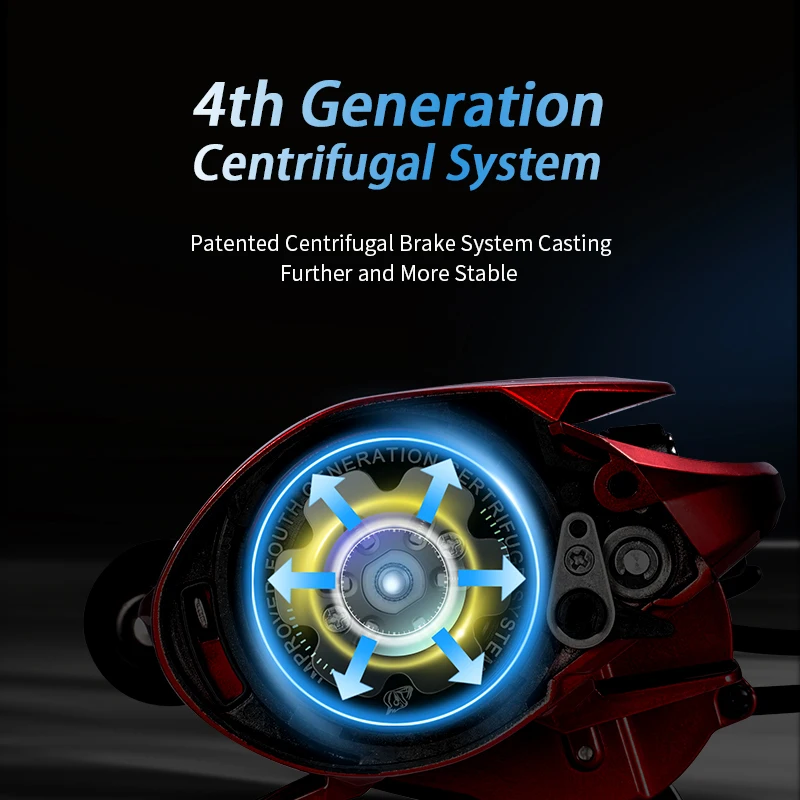 Carrete de pesca Merage Smooth, arrastre máximo Real de 9Kg, 7 + 1BB, relación de engranaje 7,2: 1, carrete de pesca de alta velocidad, sistema de freno centrífugo - imagen 2