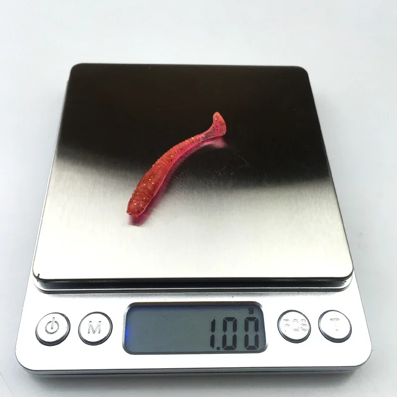 16 unids/lote de cebos de Pesca con olor a gusano de sal, señuelos blandos de 5cm, 1g, plantilla de lubina, cebos artificiales de silicona, aparejos de Pesca - imagen 3