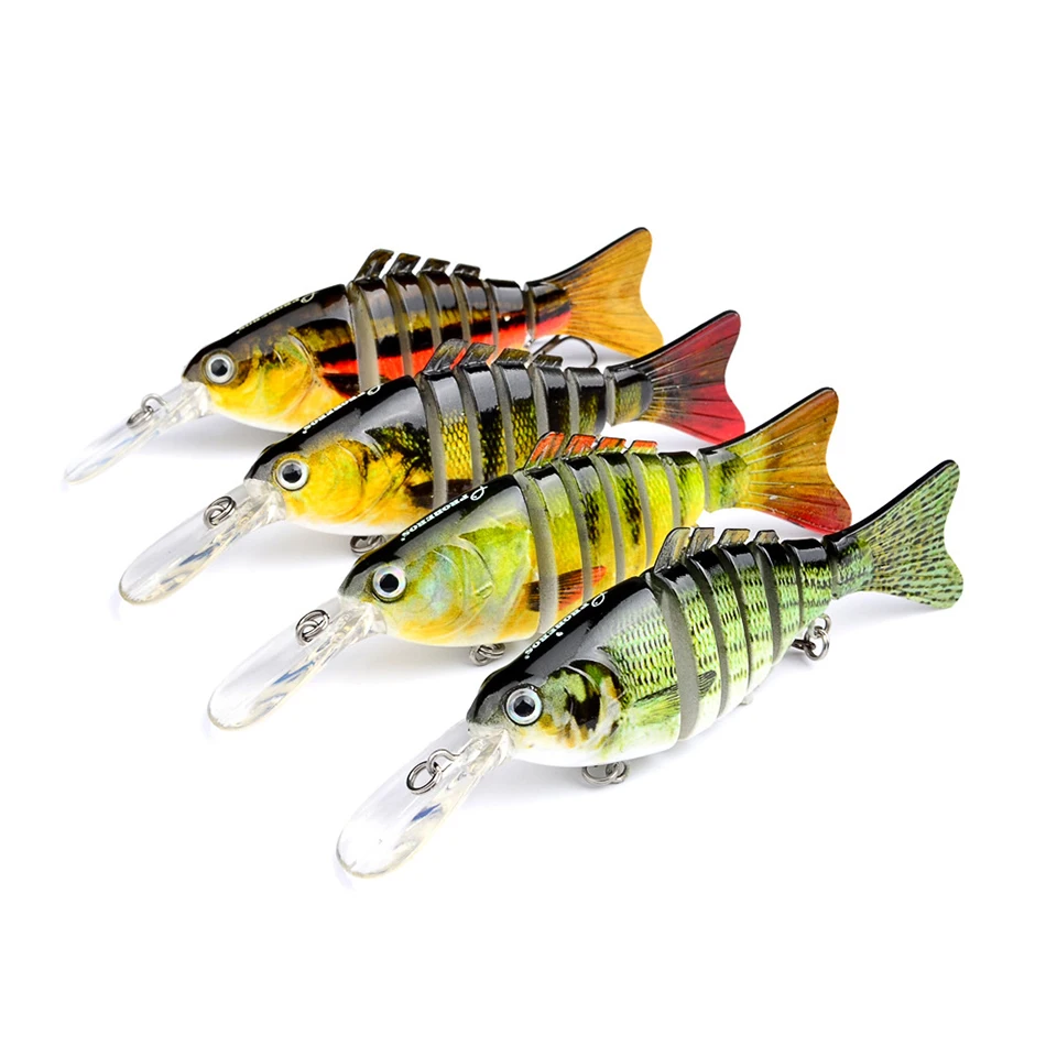 WALK FISH-Señuelos de Pesca que se hunden, 1 unidad, 100mm/120mm, Sección de 6 segmentos, cebo articulado múltiple, Swimbait duro - imagen 4