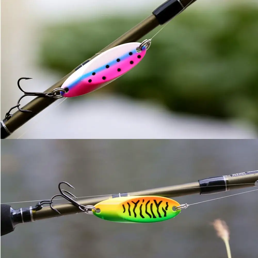 SUNMILE-señuelo de pesca con ganchos VMC, cuchara de Metal para trucha, Lucio, Walleye, salmón, 7g/10g1 4g/21g - imagen 4