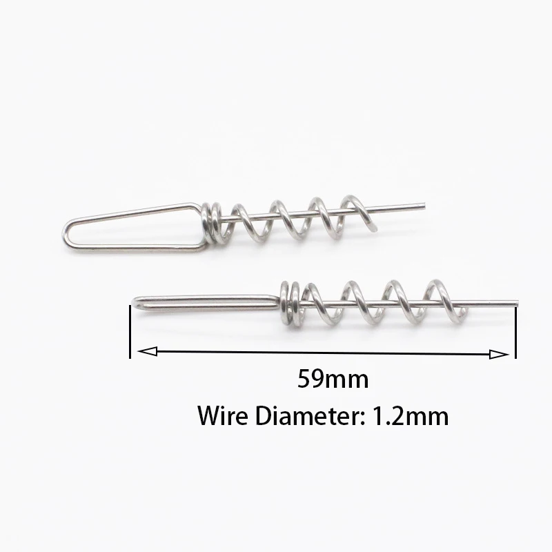 1000 Uds flotador de Pesca de mar hebilla fija resorte cebo suave conector bloqueo Pin 304 señuelo aparejos de Pesca accesorios Pesca Peche - imagen 3