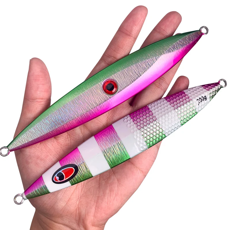 OBSESSION-señuelo de pesca giratorio, cuchara Artificial de hundimiento lento, anzuelo de ayuda, 100g, 150g, 200g - imagen 3